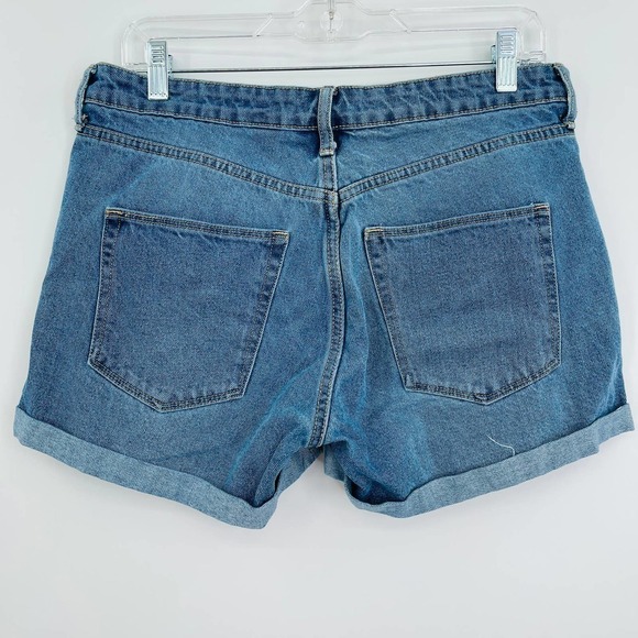 & Denim regular waist cuffed jean shorts - Picture 3 of 11